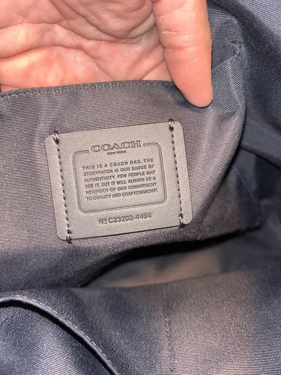 Coach Blue Leather Tote with Dual Shoulder Straps - Picture 10 of 12